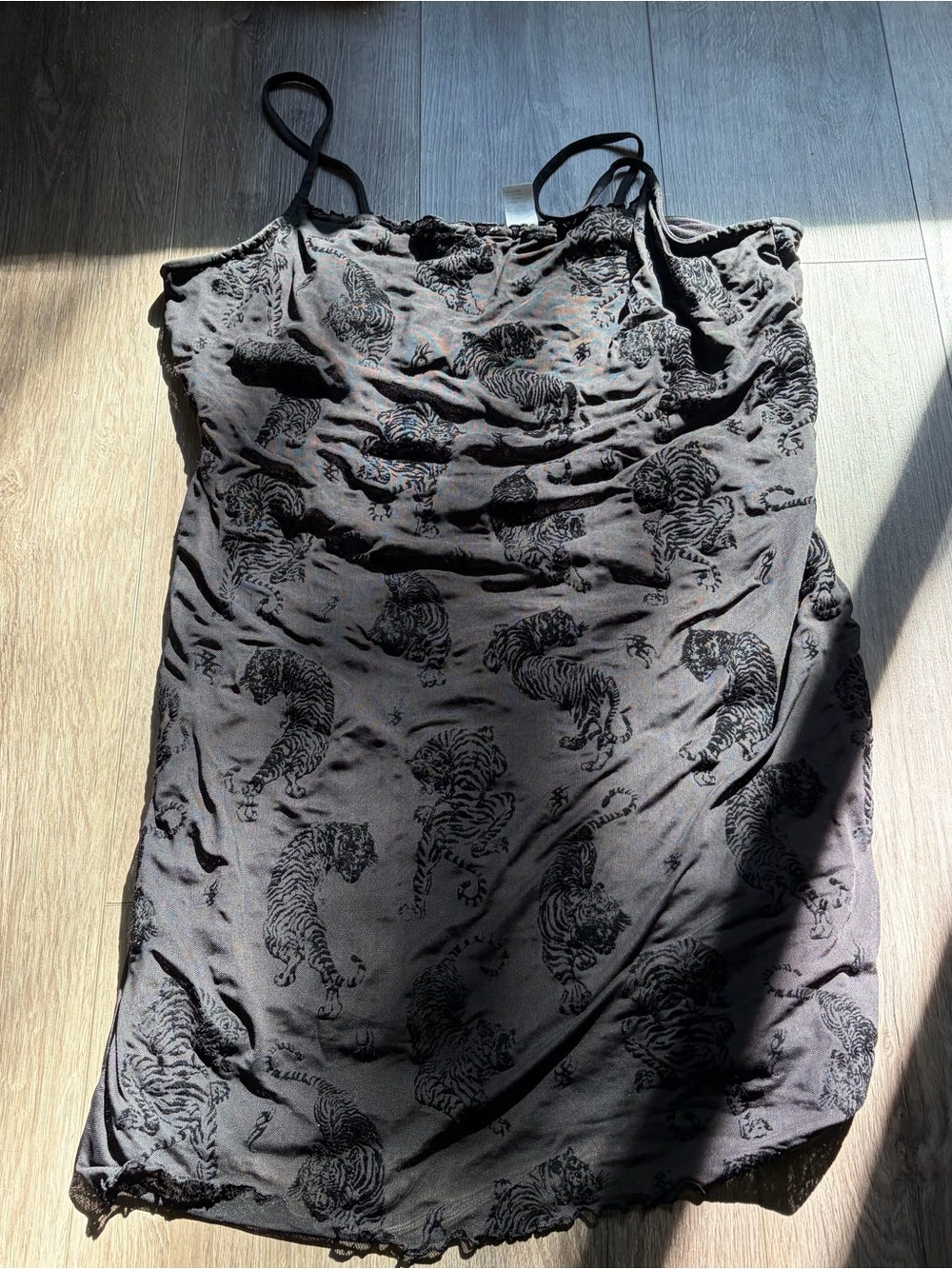 H&M Lace Dress with Velvet Tiger Detailing